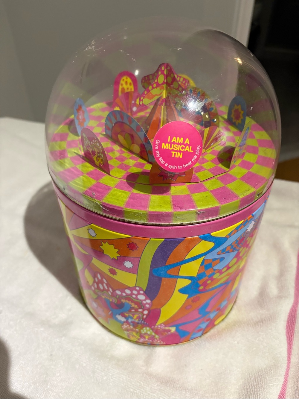 Lush Pink & Lime Musical Tin Dome